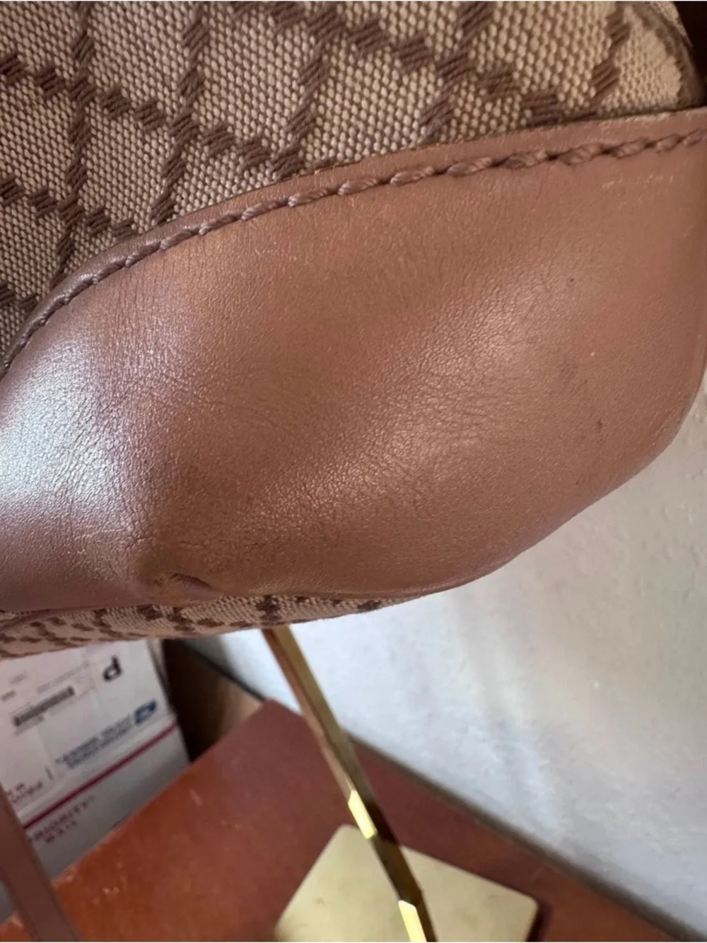 Authentic Vintage Gucci Diamante Canvas Sukey satchel